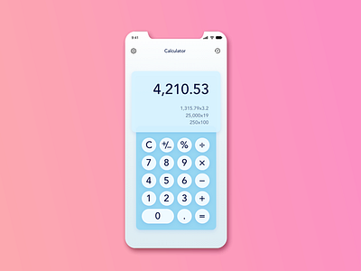 Calculator app app design calculator dailyui design digital math numbers ui ux