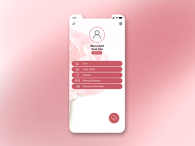 Profile Page - Flower Ordering App