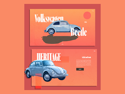 Vintage VW landing page design elegant ux vintage vw website