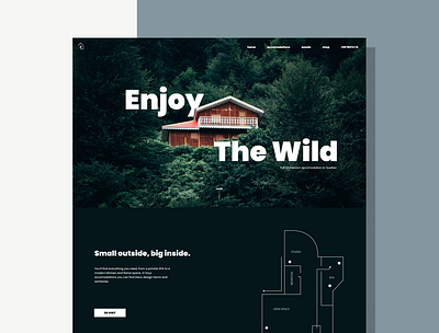Accomodation landing page concept design elegant minimal modern ux webdesign website