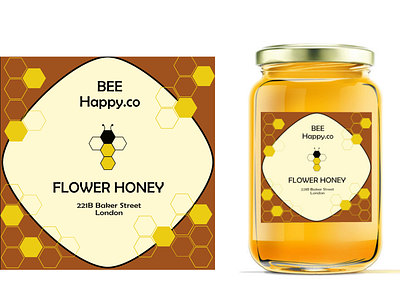 Bee Happy Honey affinity design bee brand design branding family farm graphic design honey illustration sticker