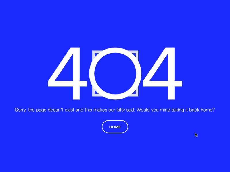 Interactive 404 Kitty 404 animation css gif minimal svg ui vector video web