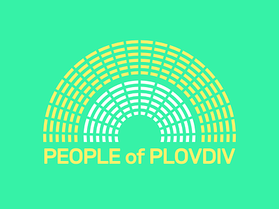 People of Plovdiv Logo ancient bold bright green logo neon non profit yellow