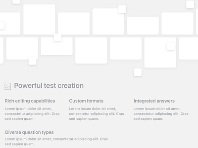 Features page wireframe