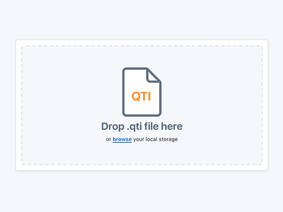 QTI upload modal component css front-end hover icons animation interaction menu qti svg upload web