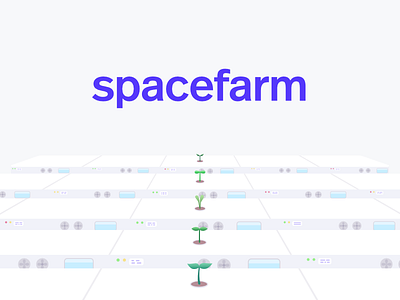 Spacefarm illustration futuristic plant plants seedling space space farm spacefarm