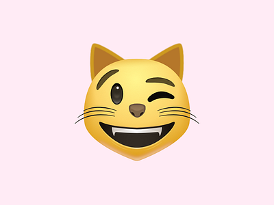 Smiling cat face with winking eye cat cat emoji emoji happy smile wink