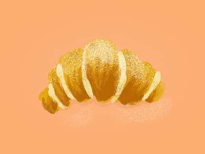 🥐 baked croissant food pasty wacom