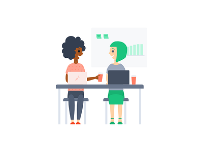 Work meeting characters conversation meet meeting product illustration professional talk tech wit women work