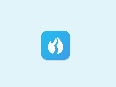 iOS Icon app apple blue flame gradient icon ios ios icon logo mountain sport trail