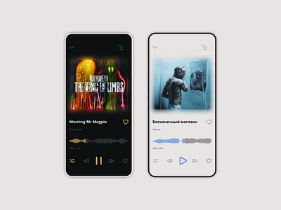 Daily UI 009 - Music player app app clean daily 100 challenge dark design flat light minimal music app music player ui