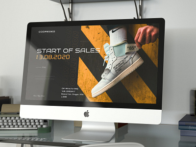 Shoes online store website design graphic design nike off white shoes site ui web web design website