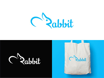 Rabbit logo animal logo art branding bunny tattoos business logo creative design flat fun graphic design logo logo design minimalist pranks rabb rabbit speed time vector virtue