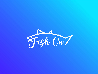 Fish On! logo design branding business creative design fish fishing flat graphic design hook hunting lettertype logo logo design minimal minimalist modern typography ui unique website