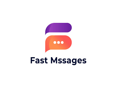 Fast Messages abstract branding business clean communication creative custom logo design eye catchy flat lettermark logo logo design messages minimal modern redesign simple technology typography