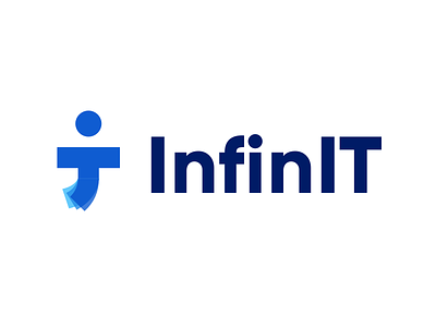 InfinIT - Branding blue branding infini it logo