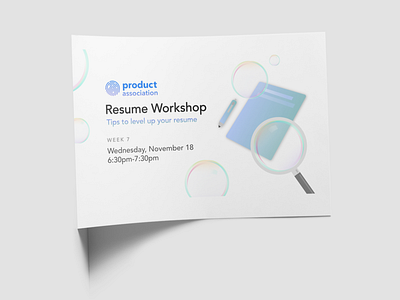 Resume Workshop Flyer Design branding clean ui flyer design flyers graphic design logo resume simple typography workshop