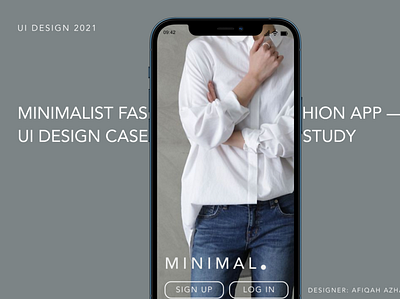 Minimalist Fashion app app design minimal typography ui