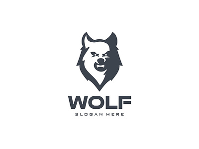 Wolf Logo Vector With shilloute