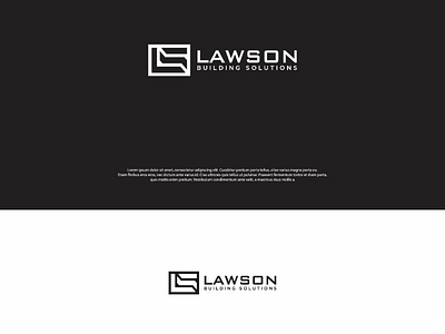 LAWSON LOGO abstract building construction font initial letter logo ls real estate sign symbol