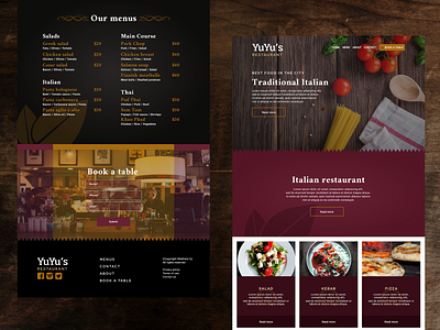 Restaurant Web Layout Concept design figma restaurant web web design web development