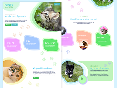 Pet Daycare Center Concept cat cats design figma layout pet web web design