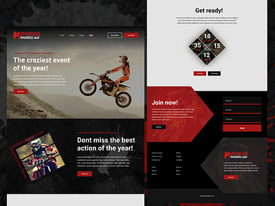 Motorsports Event Web Layout Concept design event figma motocross motorbike sports web design webdesign website