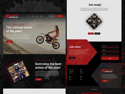 Motorsports Event Web Layout Concept