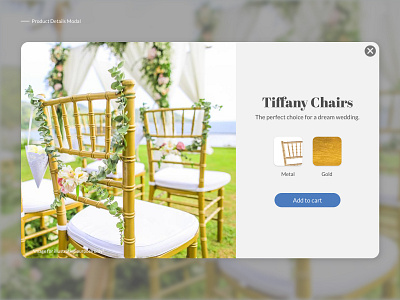 Fancy Choice - Modal cart design detail modal ui web wedding