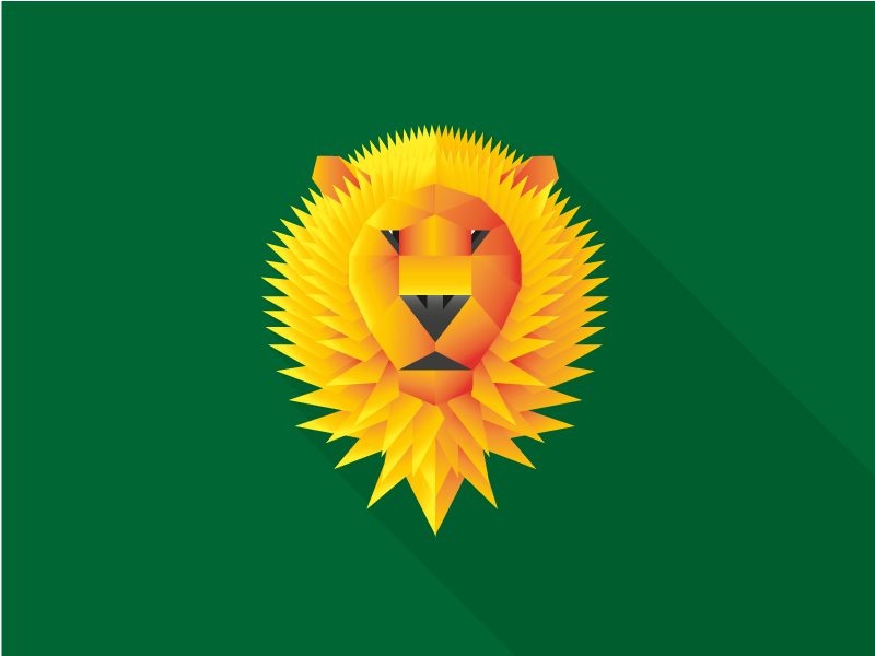 Wild Animals - lion lion wild simple geometry shapes gradient