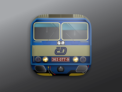 Locomotive class ES 363 czech es363 icon ios locomotive train vector