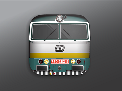 Locomotive class 750 vector iOS icon czech icon ios locomotive rail train