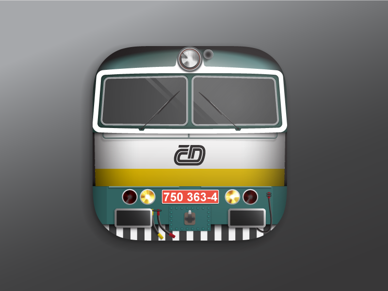 Locomotive class 750 vector iOS icon icon ios train rail czech locomotive