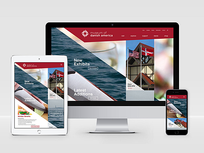 Museum of Danish America danish design geometric ux design web design