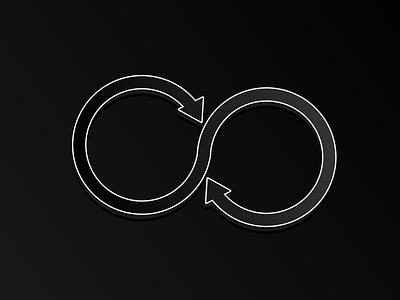 Infinite Loop arrow ending graphic design infinite logo loop