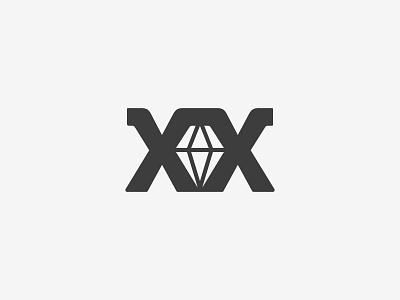 XX Diamond Logo Design branddesign diamondlogo dribbble graphicdesign identitydesign logodesign sylvanhillebrand visualidentity xxlogo