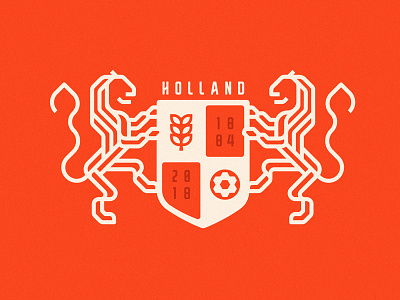 Holland Logo Redesign v2 behance branddesign dribbble graphicdesign holland identitydesign lionlogo logodesign redesign sylvanhillebrand visualidentity worldcuplogochallenge