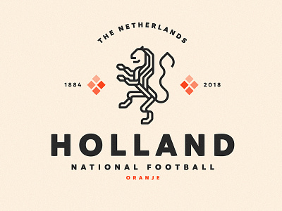 Holland Logo Redesign v3 behance branddesign dribbble graphicdesign holland identitydesign lionlogo logodesign redesign sylvanhillebrand visualidentity worldcuplogochallenge