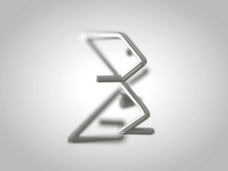 spatial form for the logo 3d logo rotation spatial steel