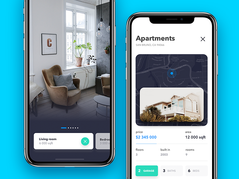 Houses browser e-commerce browser real home mobile app rent real estate 7ninjas