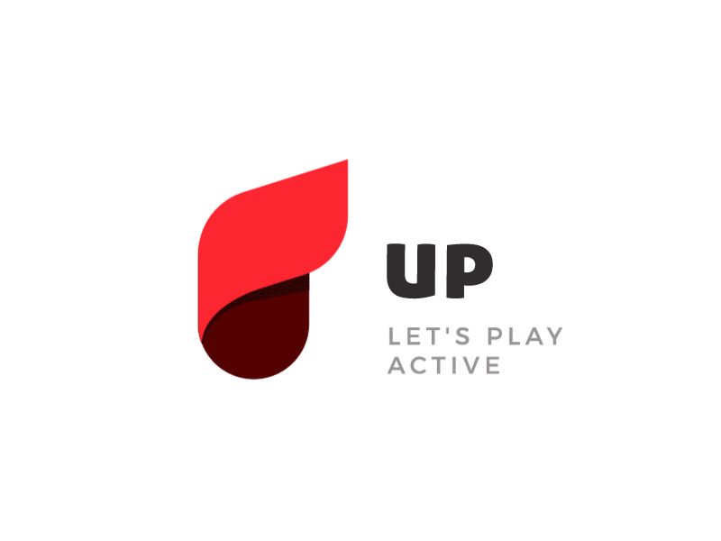 UP activity animation branding clean dynamic logo sport