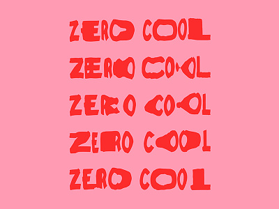 Zero Cool branding lettering logo logos pink red type