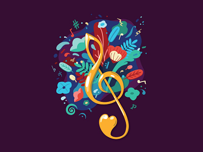 Music Catalog Cover Illustration