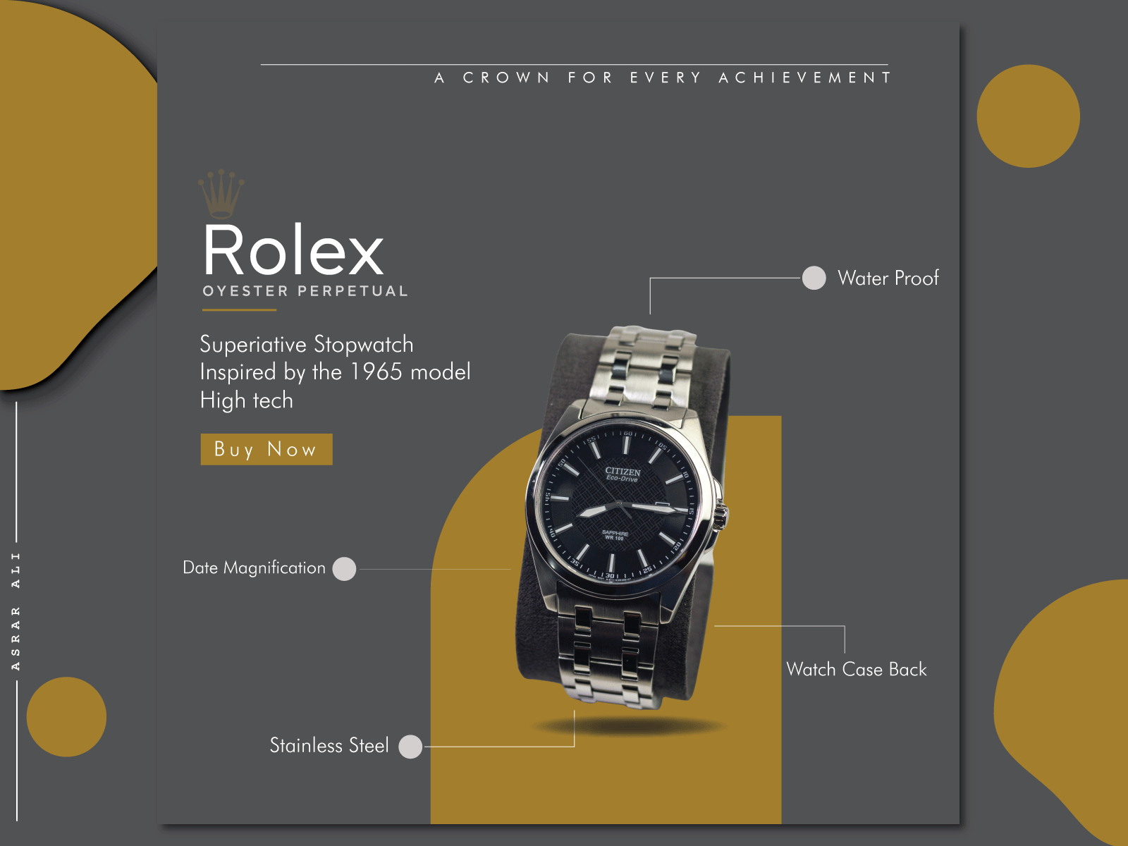 Advertisement Poster Of Rolex Brand by Asrar Ali on Dribbble