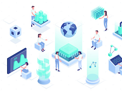 Isometric People Technology Design