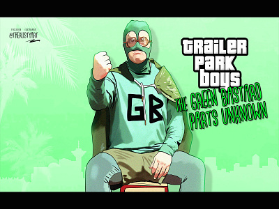 Trailer Park boys green bastard bubbles GTA art branding bubbles canada grand theft auto grand theft auto 5 grand theft auto v green bastard illustration julian lahey randy ricky sunnyvale tpb trailer park boys typography