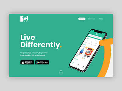 E-commerce app landing page