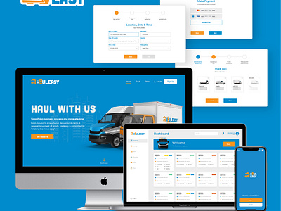 Hauleasy cargo clean design hauling product design ui uiux