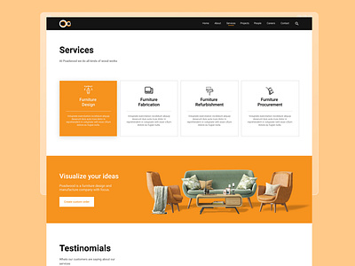 Furniture Website Services Page