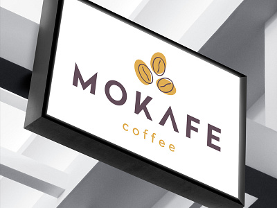 Mokafe Logo bakery branding cafe coffee design emblem identity illustration logo pictorialmark shop wordmark